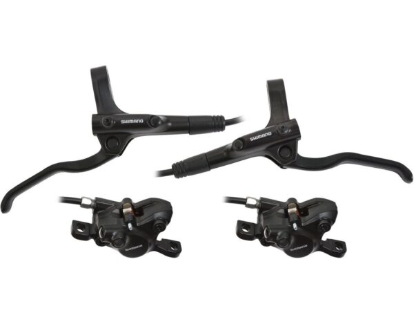 SHIMANO Coppia freni a disco MT200 nero anteriore + posteriore - TB Bike Shop