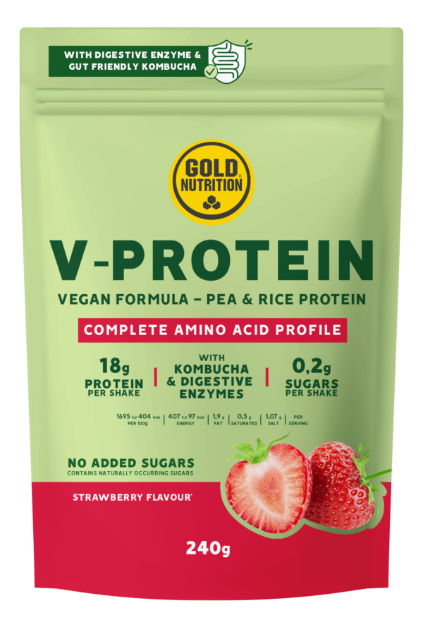 Gold Nutrition VEGAN  V-PROTEIN Fragola 240g